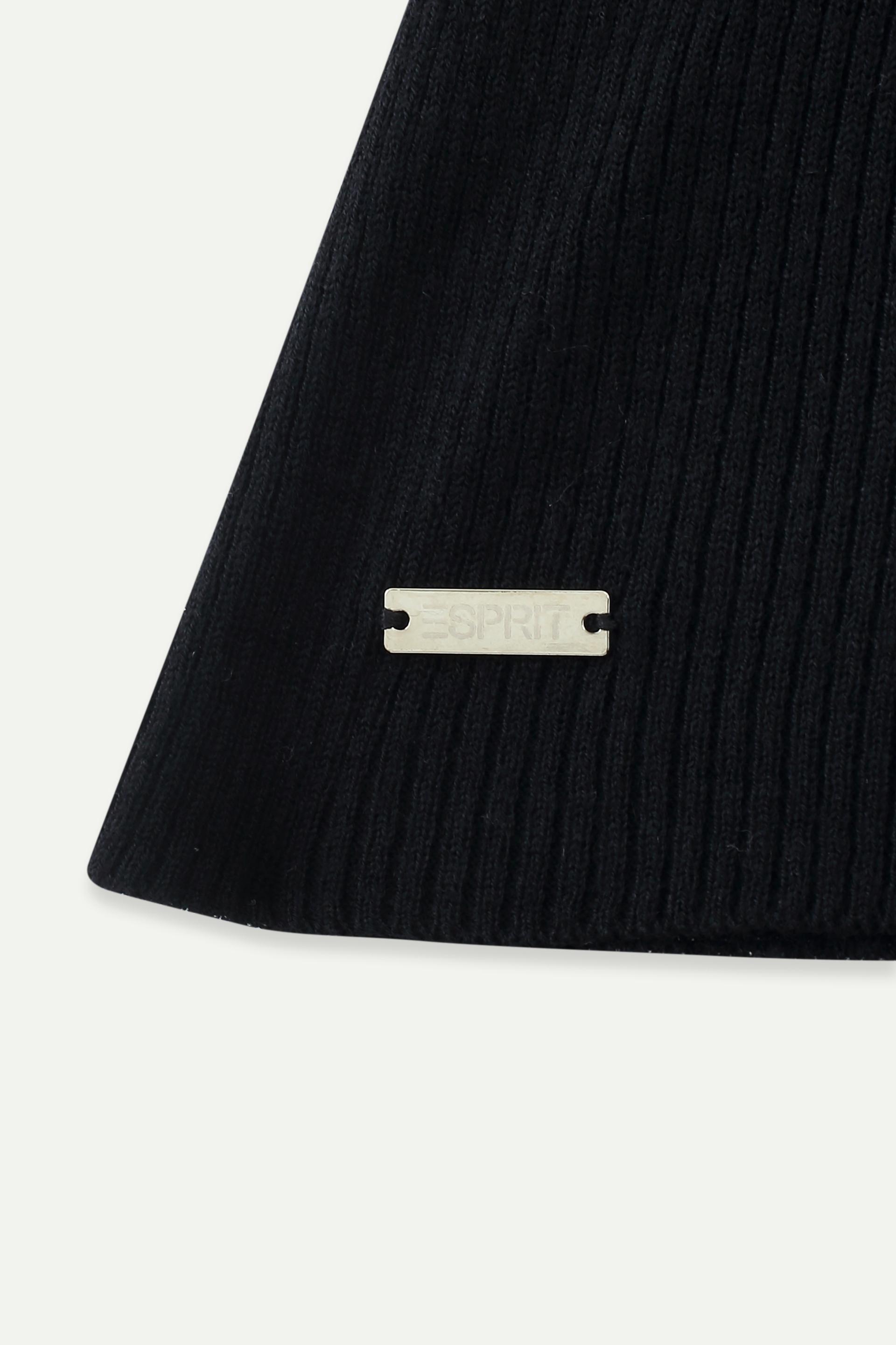 坑條針織蓋袖上衣