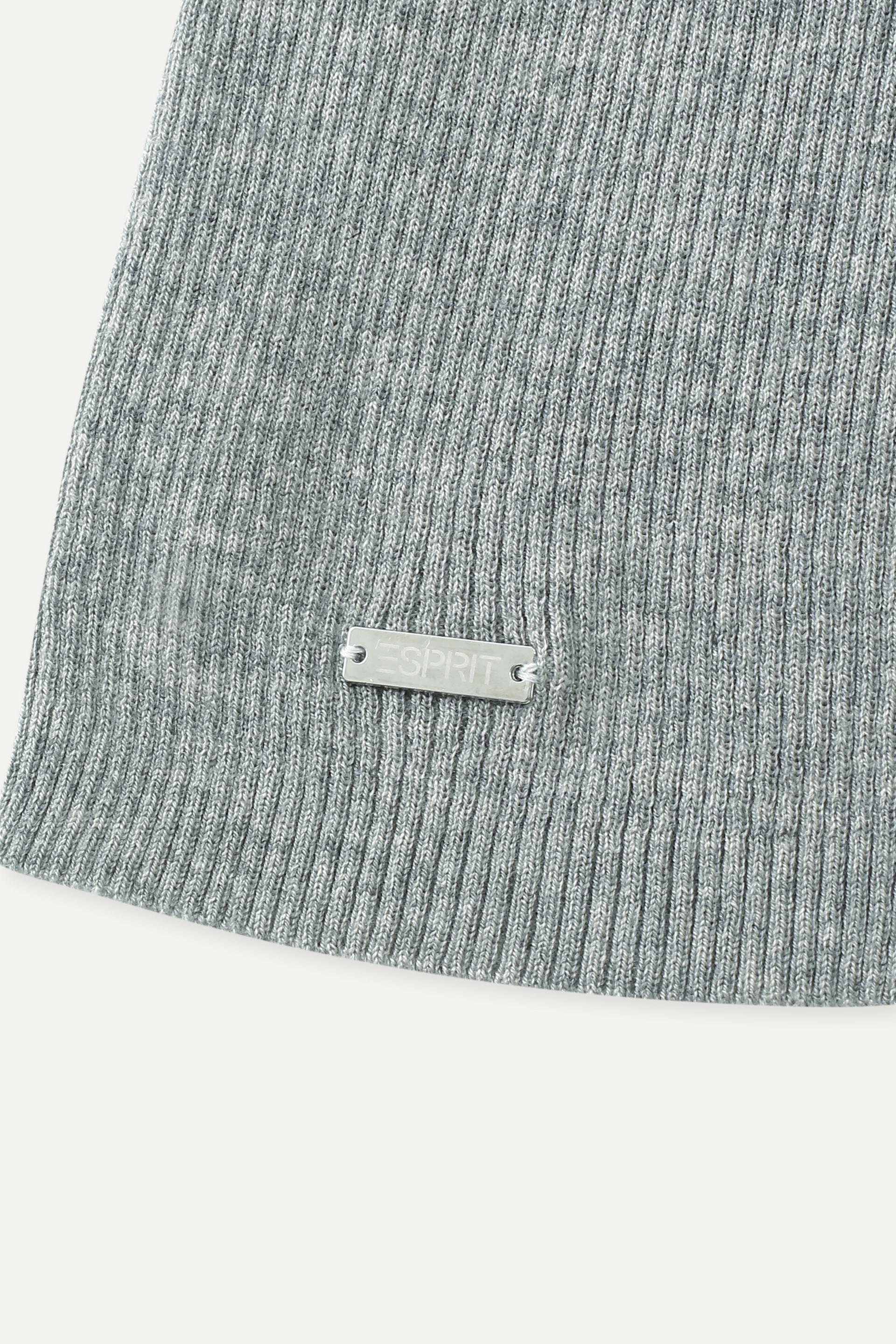 坑條針織 Polo 短袖上衣