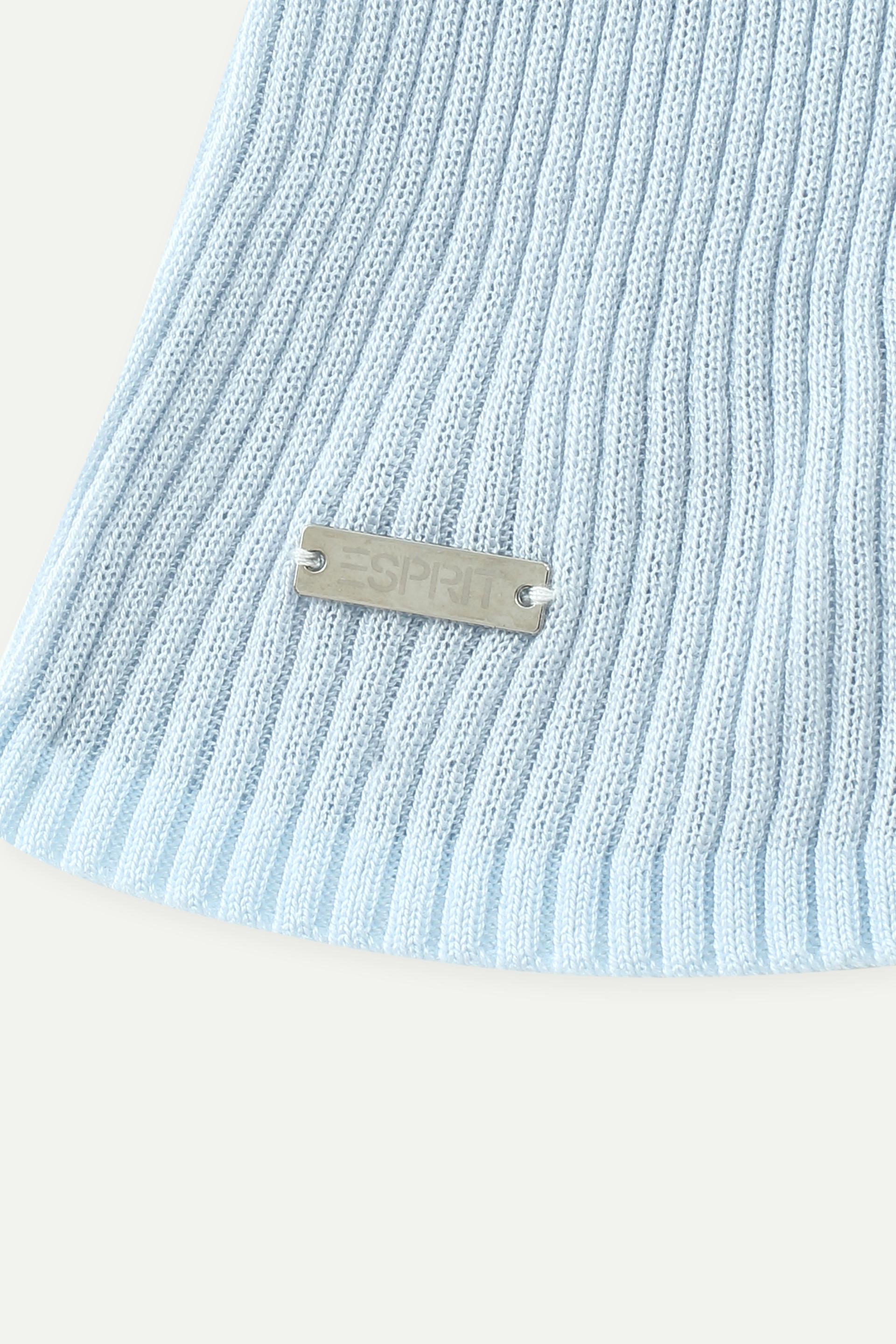 坑條針織無袖 Polo 上衣