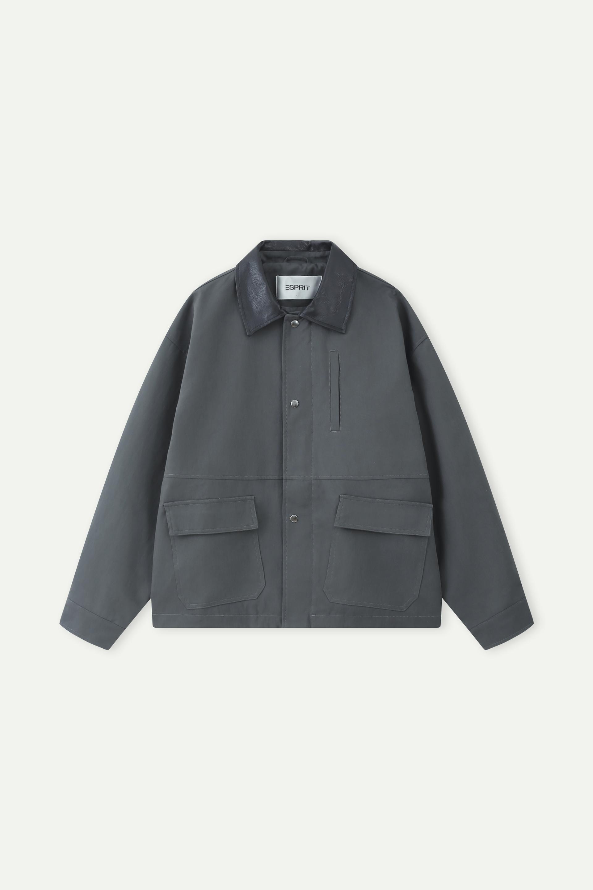 Contrast Collar Utility Jacket