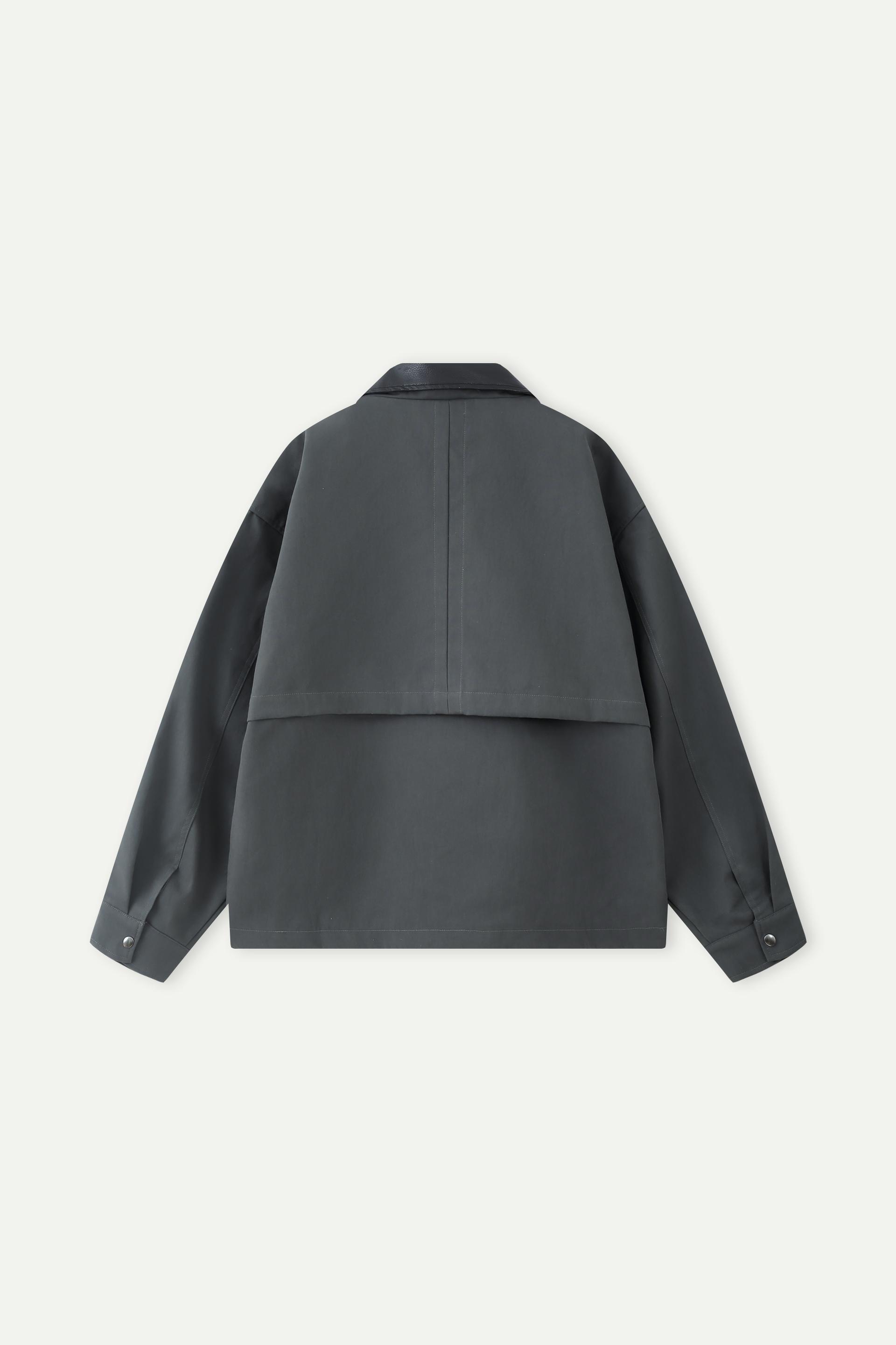 Contrast Collar Utility Jacket
