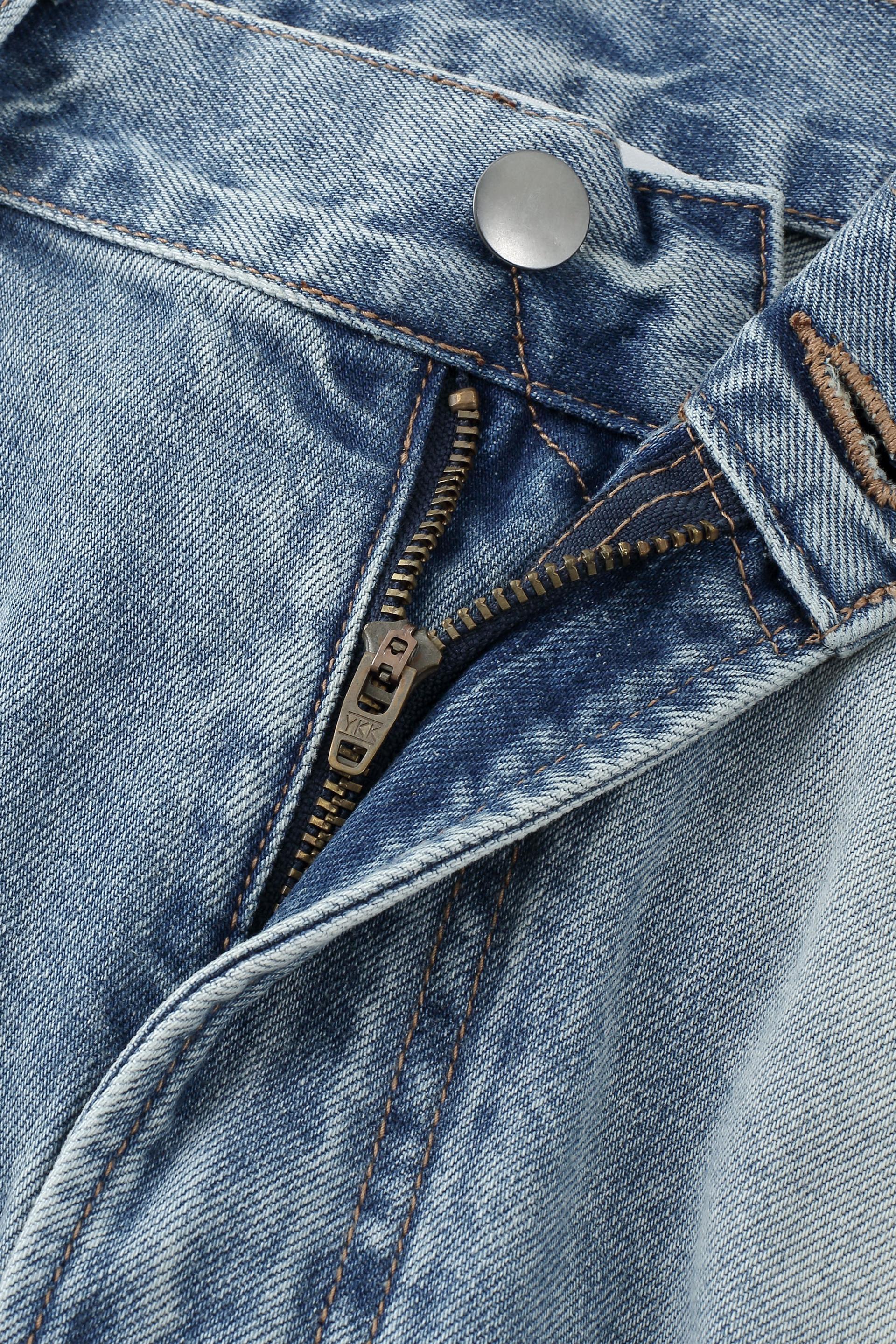 Washed Balloon Leg Jeans