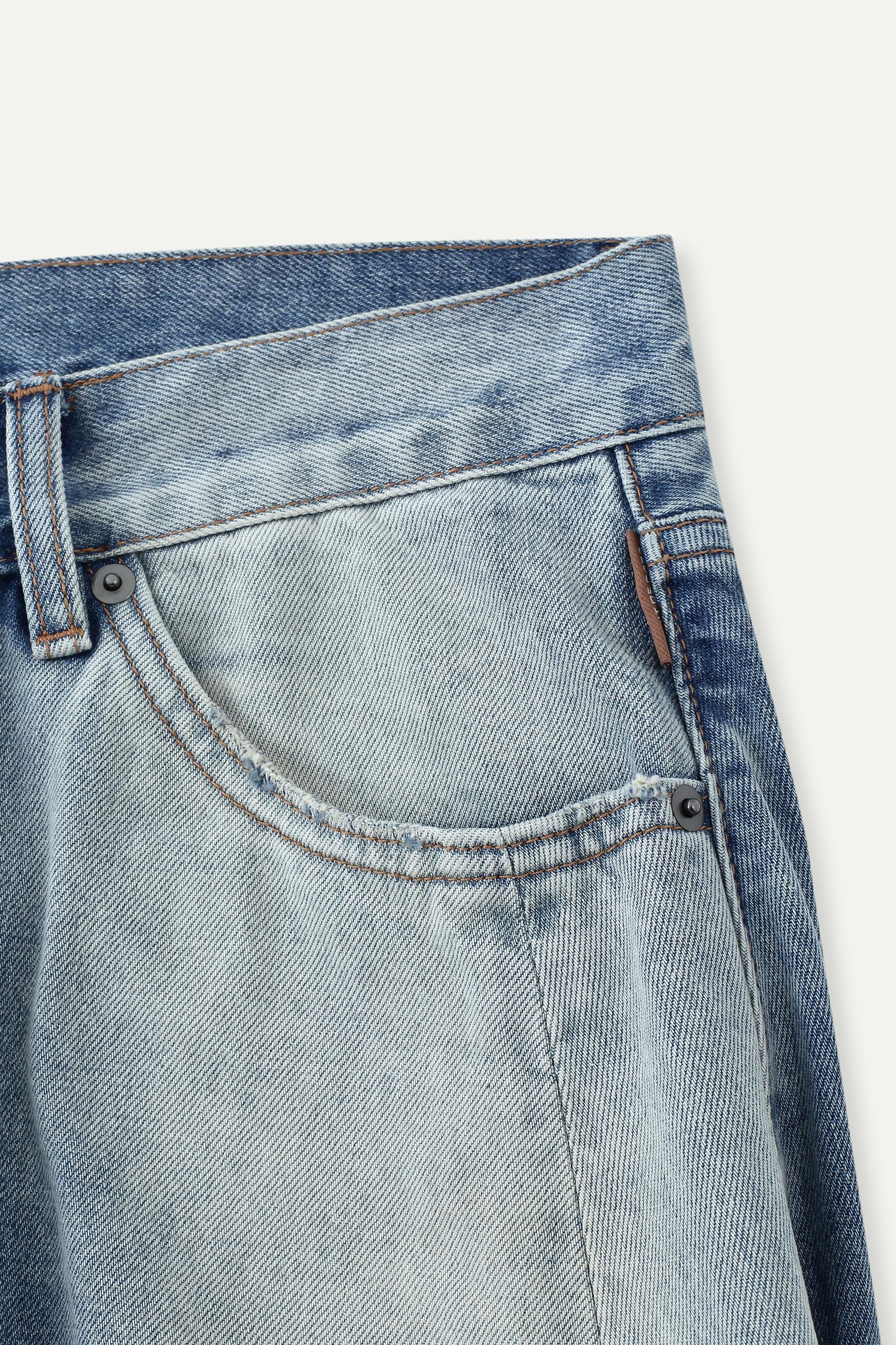 Washed Balloon Leg Jeans