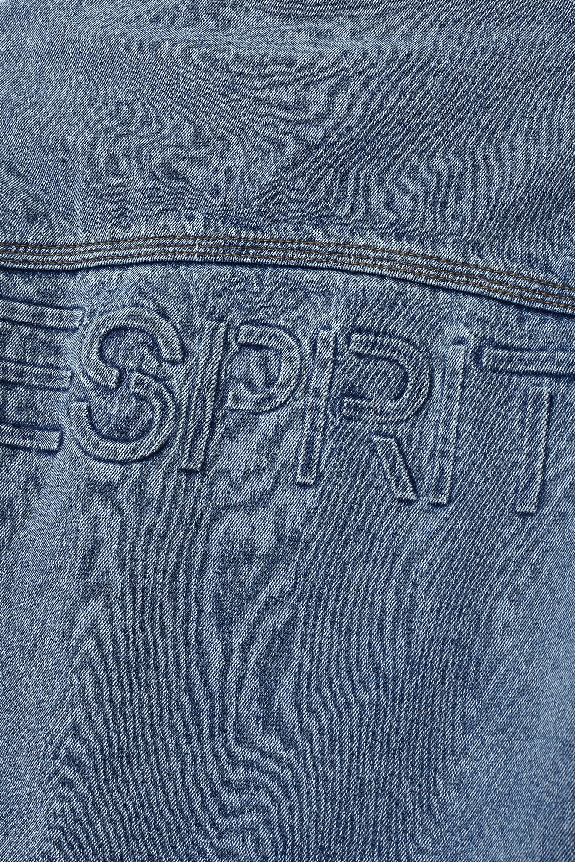 Men's Corduroy Collar Zip-Up Denim Jacket