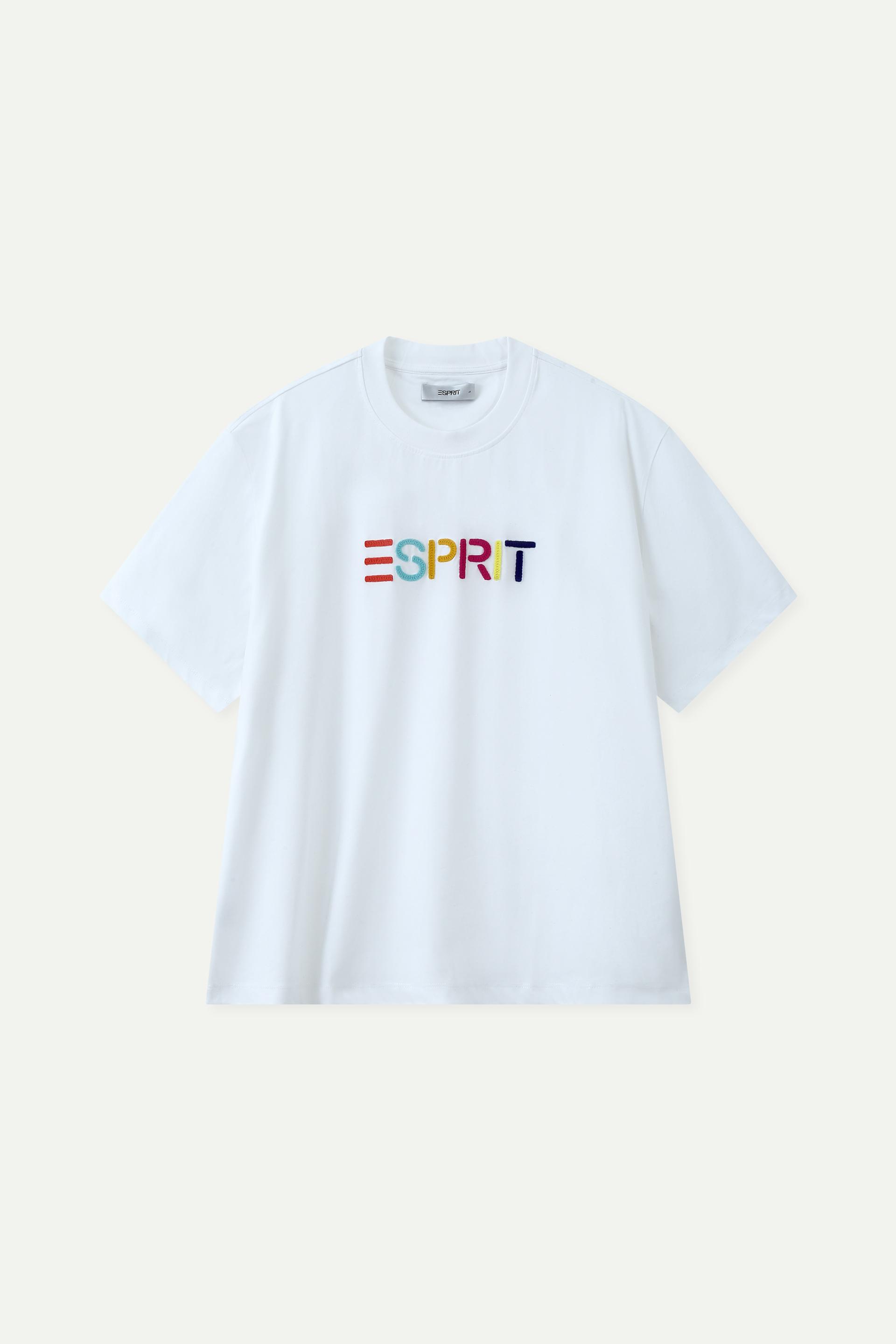 Multicolour Embroidered Logo Crew Neck T-Shirt