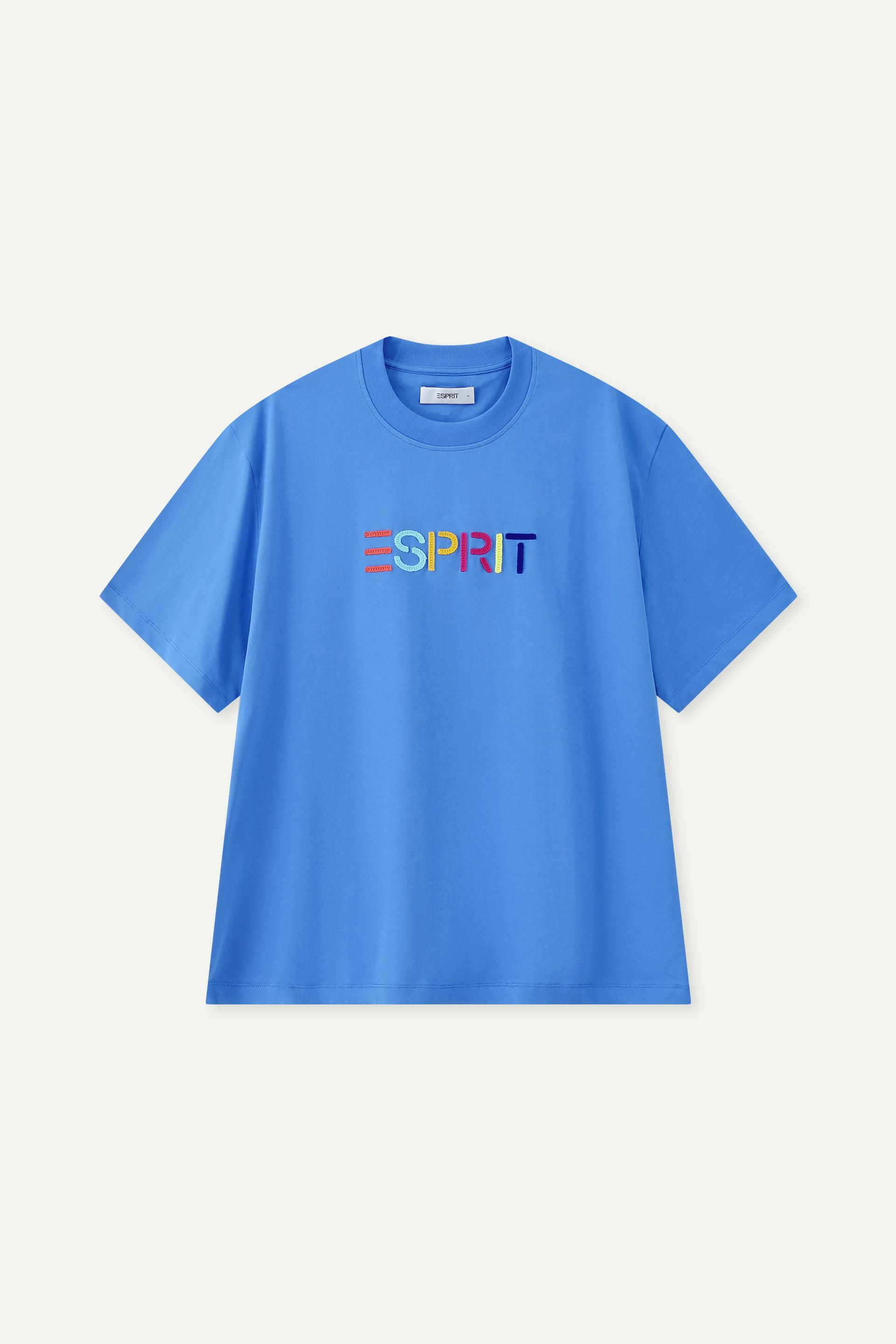 Multicolour Embroidered Logo Crew Neck T-Shirt