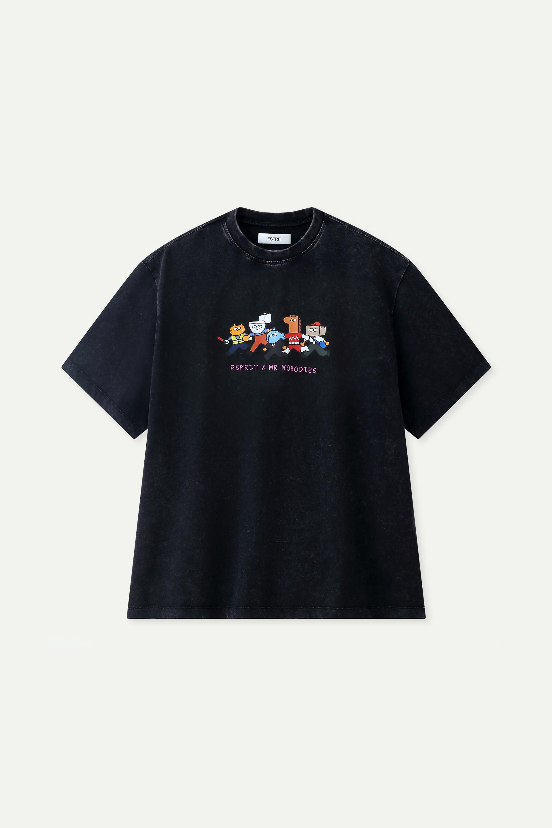 Esprit x Mr. Nobodies Character Print Washed T-Shirt
