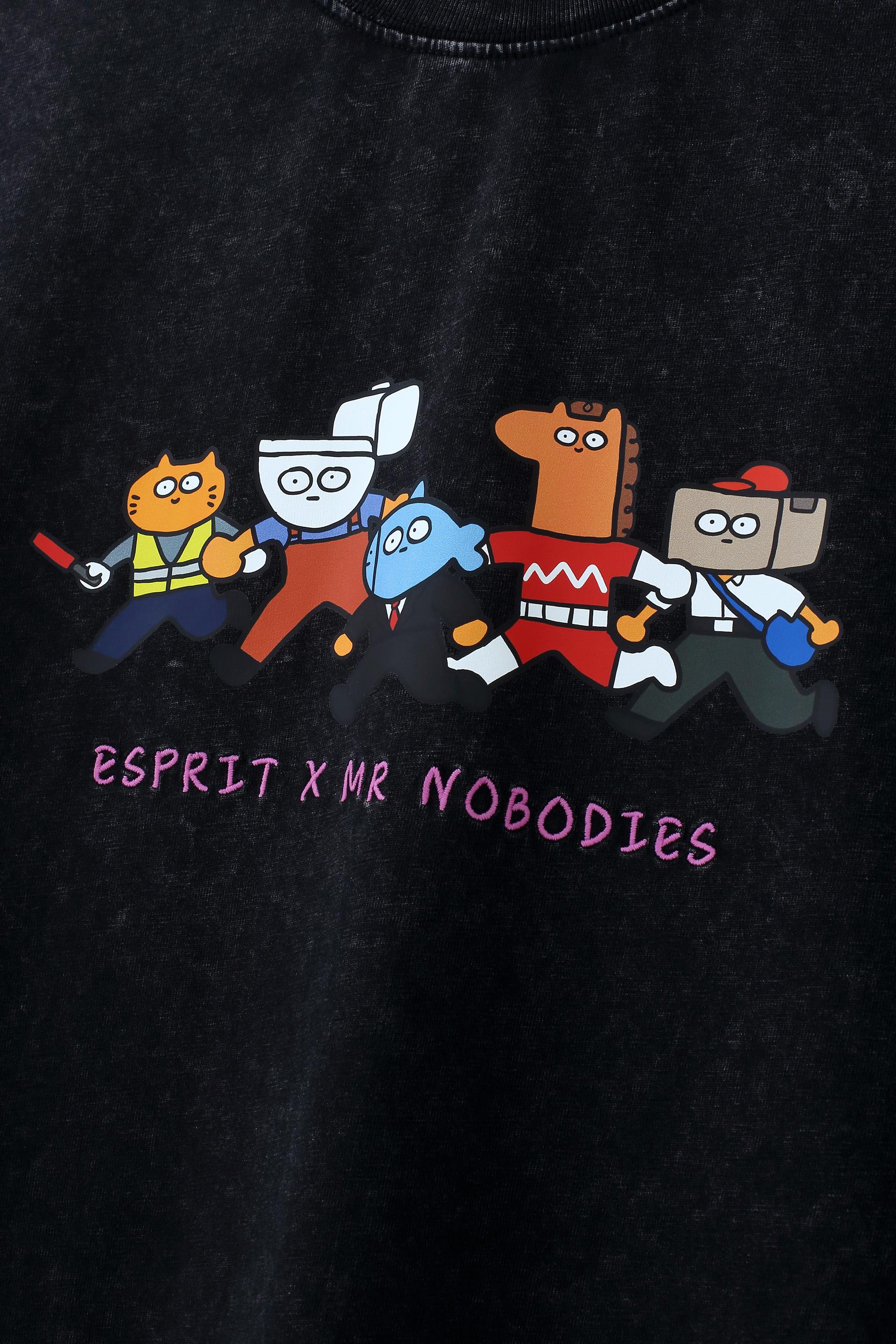 Esprit x Mr. Nobodies Character Print Washed T-Shirt