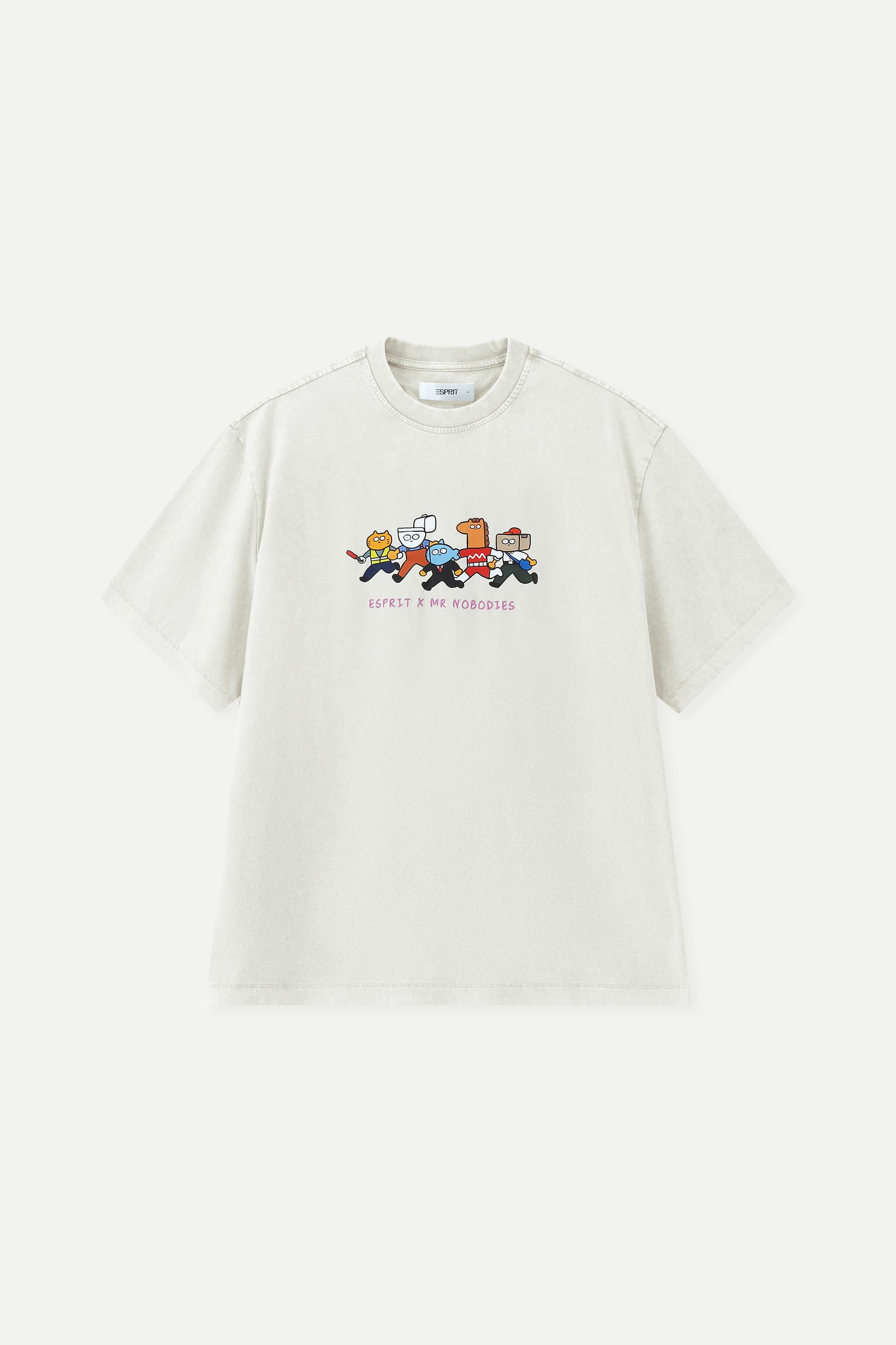 Esprit x Mr. Nobodies Character Print Washed T-Shirt