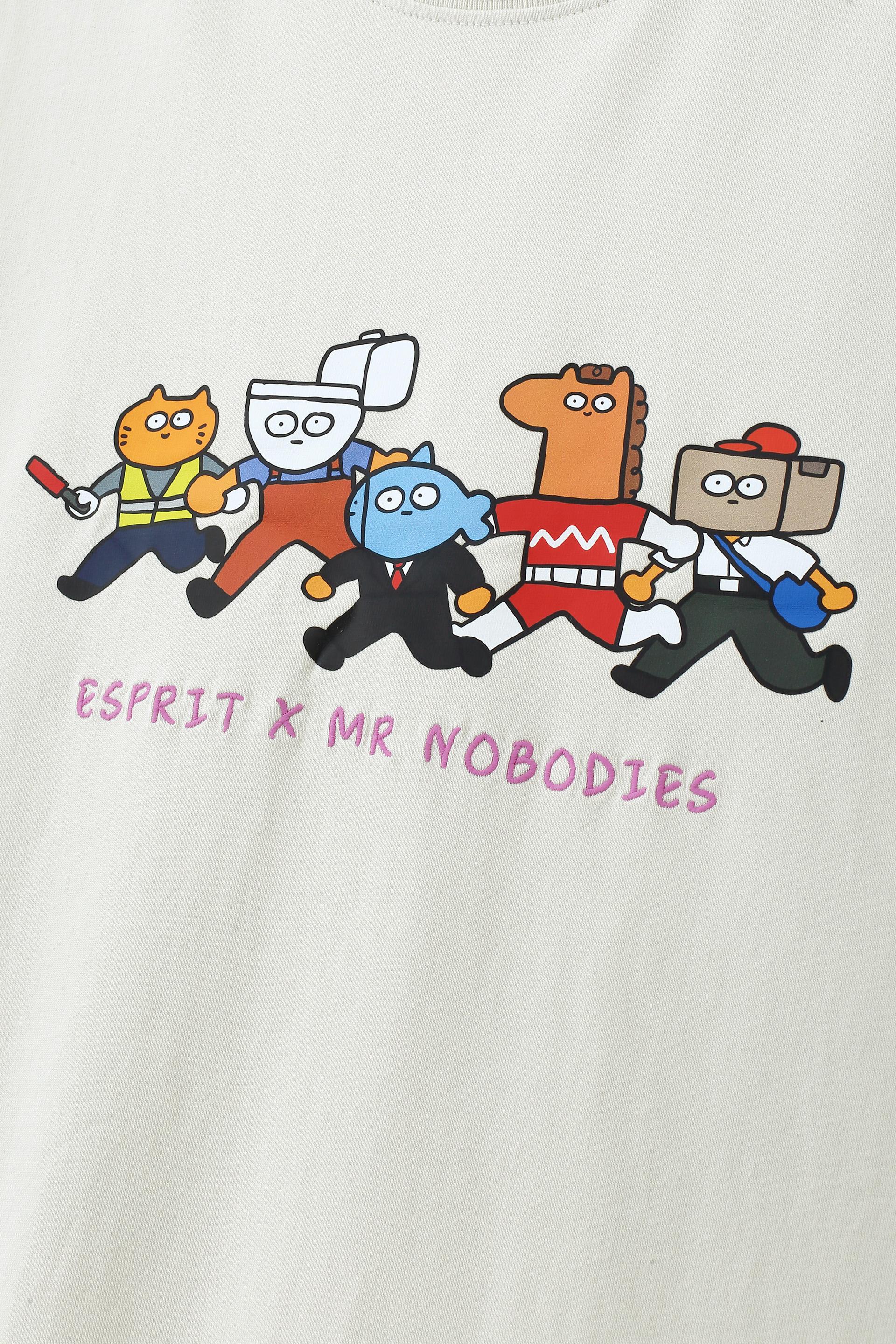 Esprit x Mr. Nobodies Character Print Washed T-Shirt