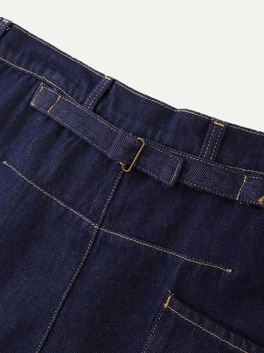 低腰闊腳牛仔褲