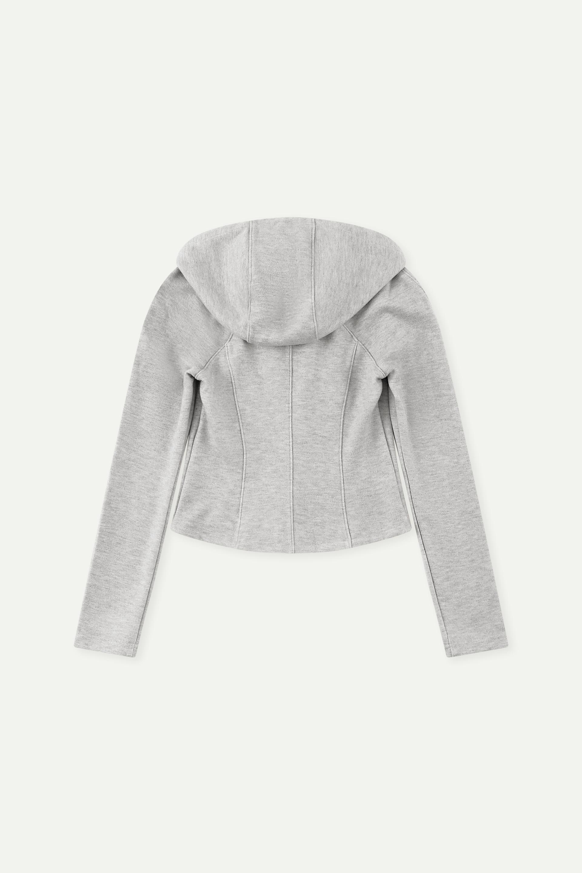 短版拉鍊連帽外套