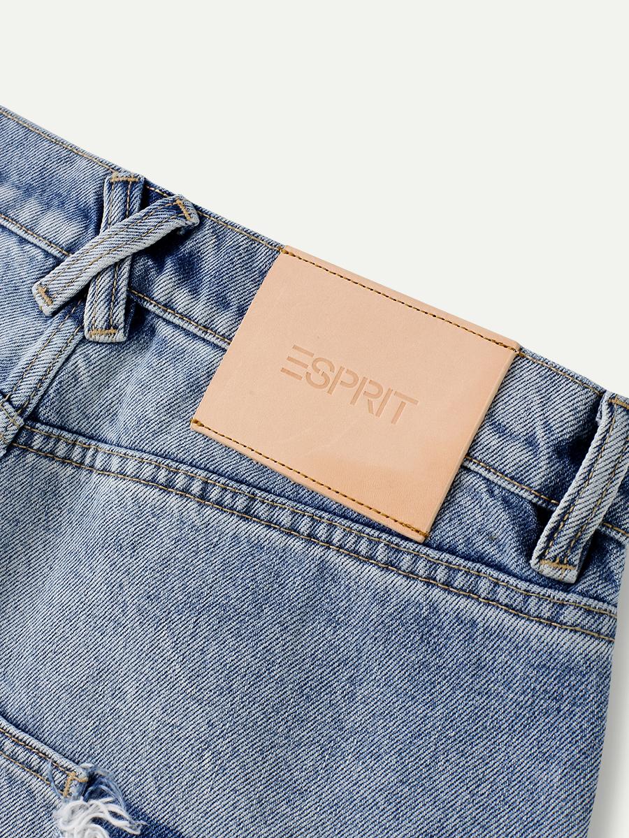 復古水洗闊腳牛仔褲