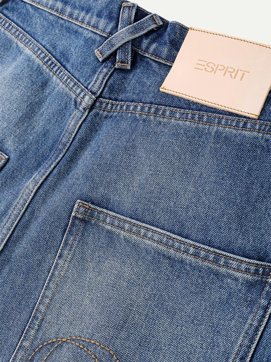 復古水洗闊腳牛仔褲