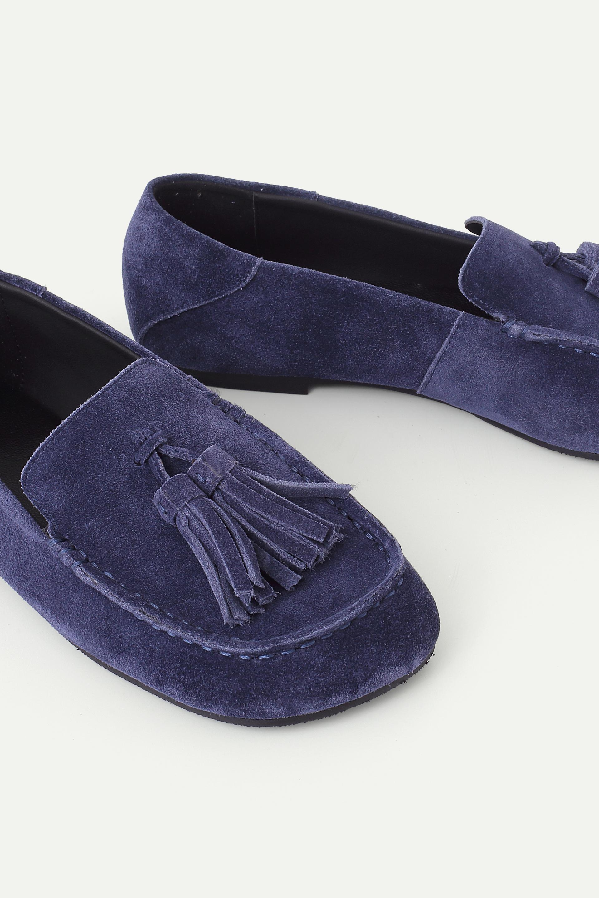 麂皮流蘇樂福鞋