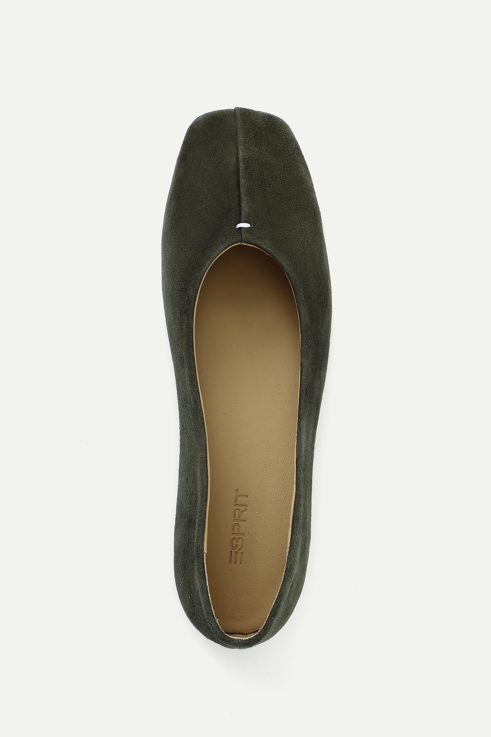 麂皮方頭平底鞋