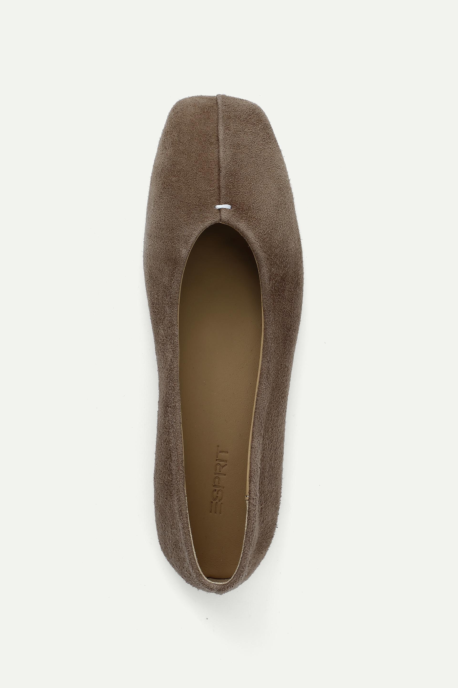 麂皮方頭平底鞋