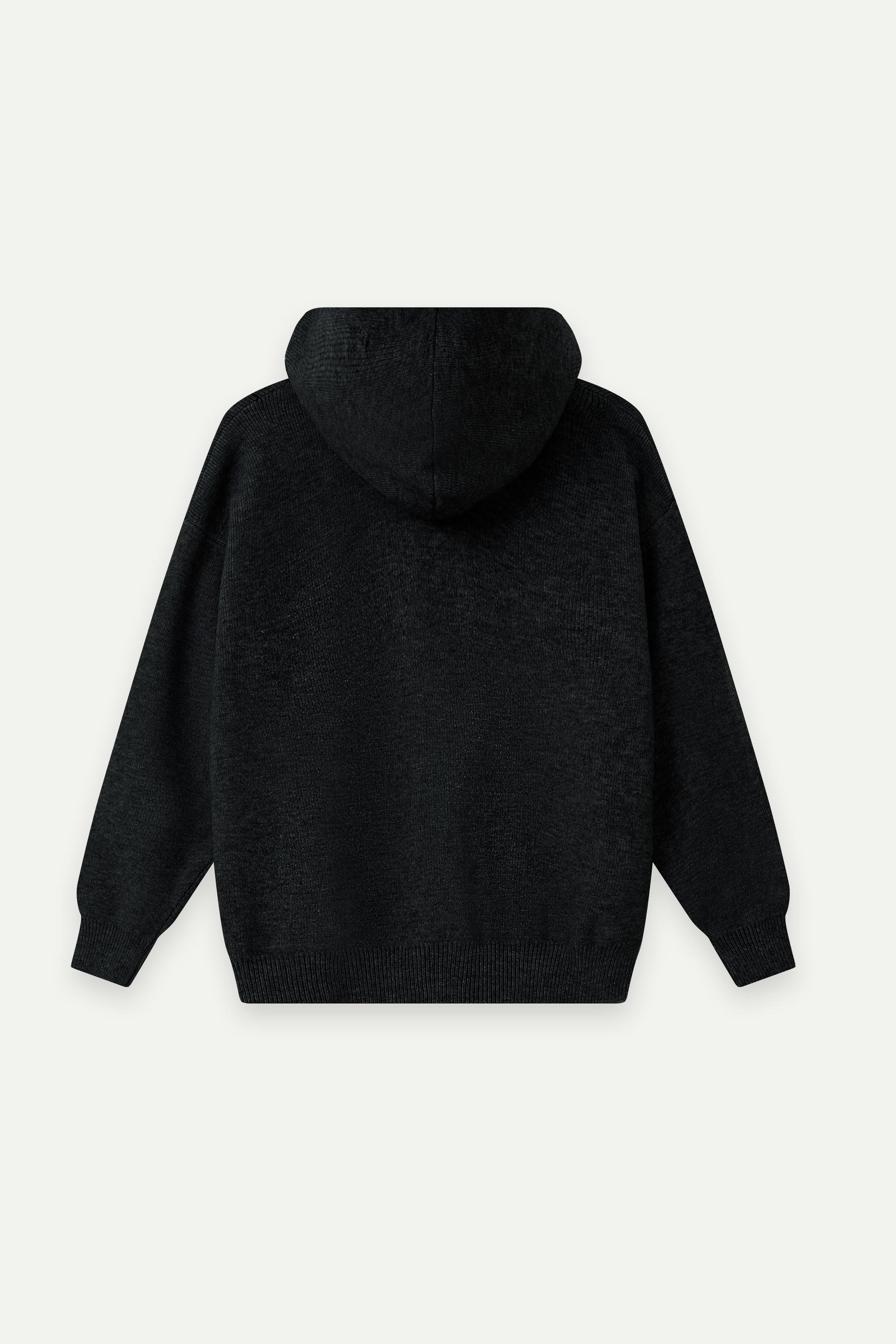 Knitted Zip-Up Hoodie