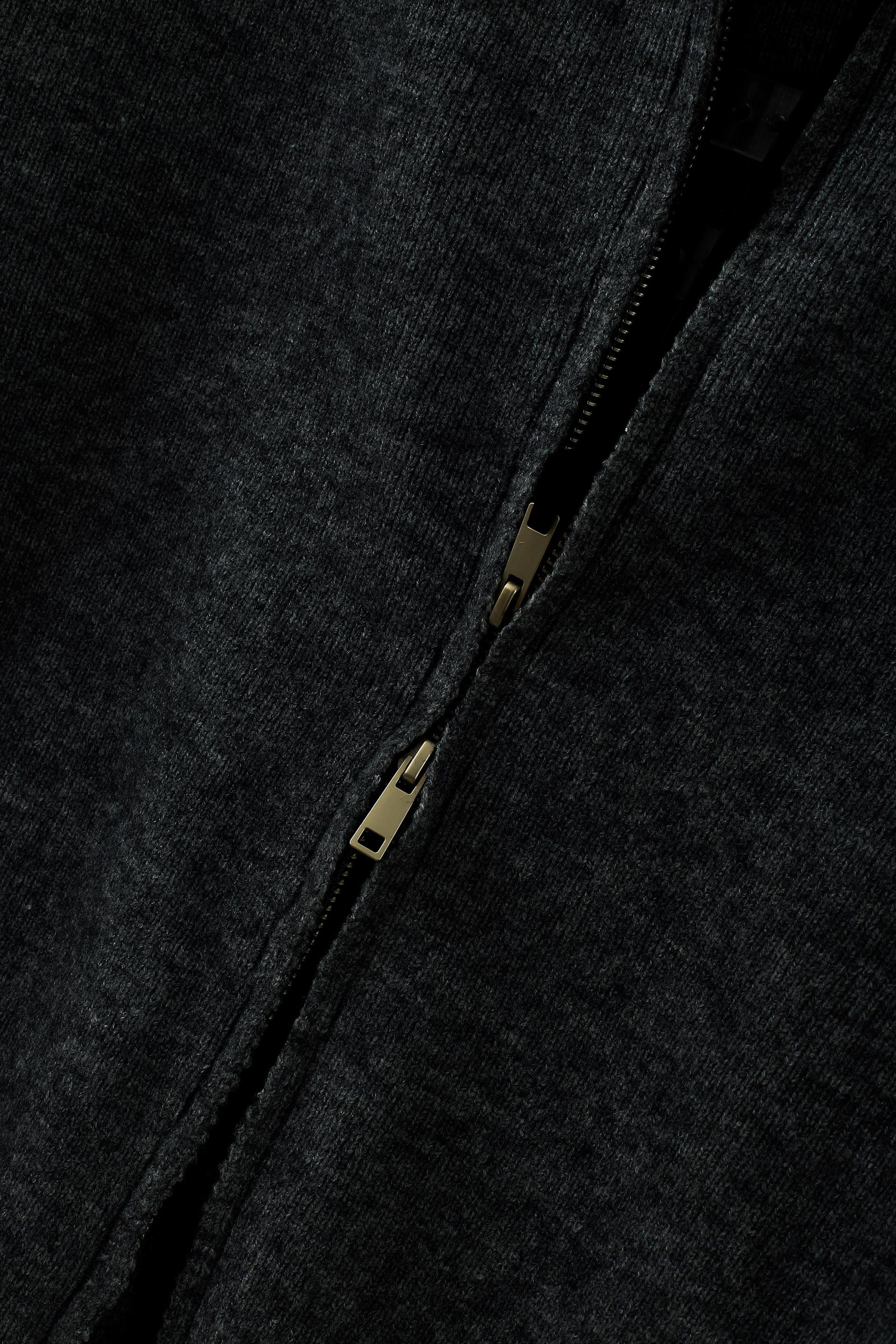 Knitted Zip-Up Hoodie