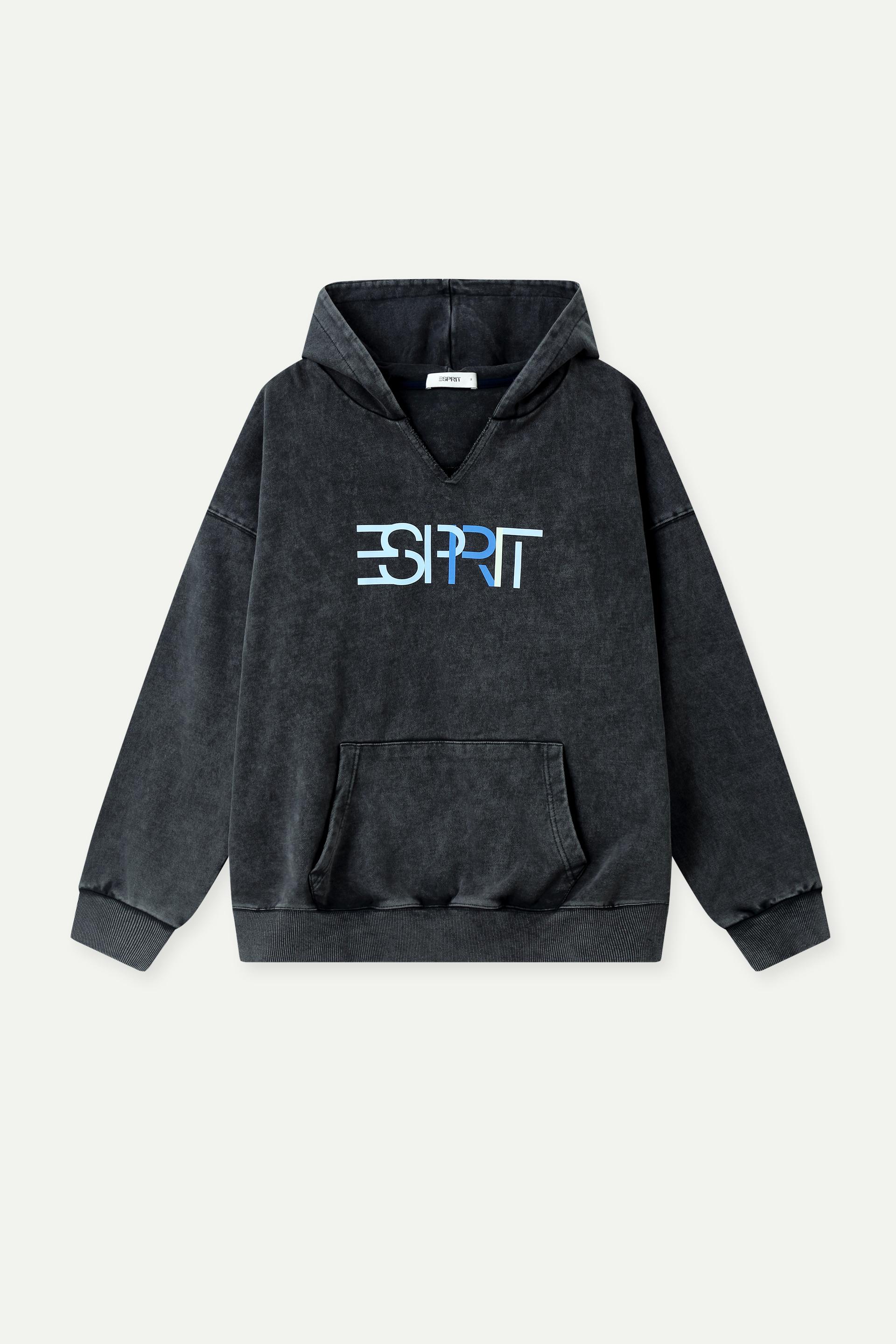 寬鬆 V 字領連帽衫