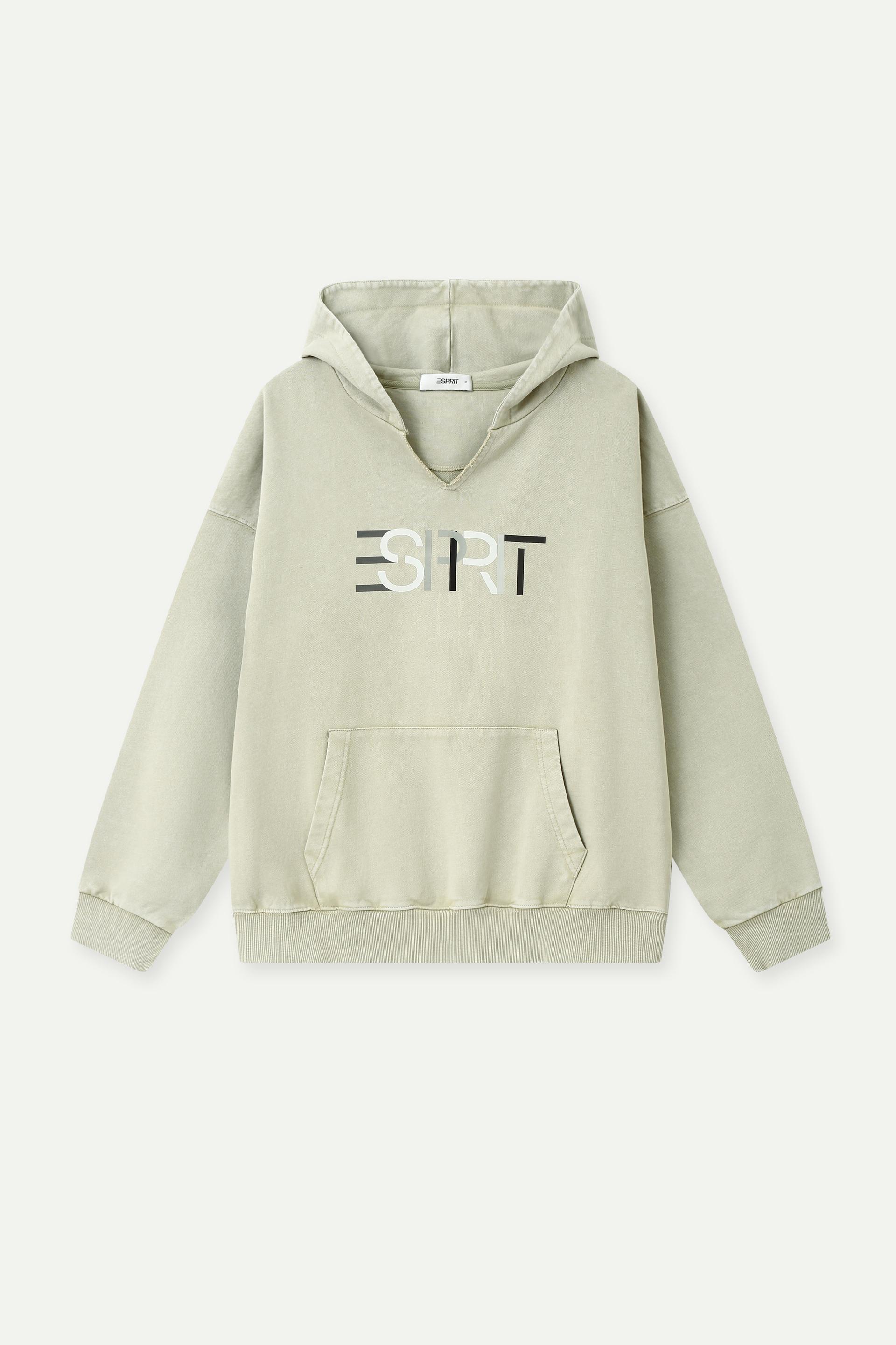 寬鬆 V 字領連帽衫